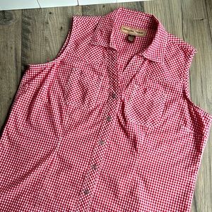 Bit & Bridle Button-up sleeveless shirt XL